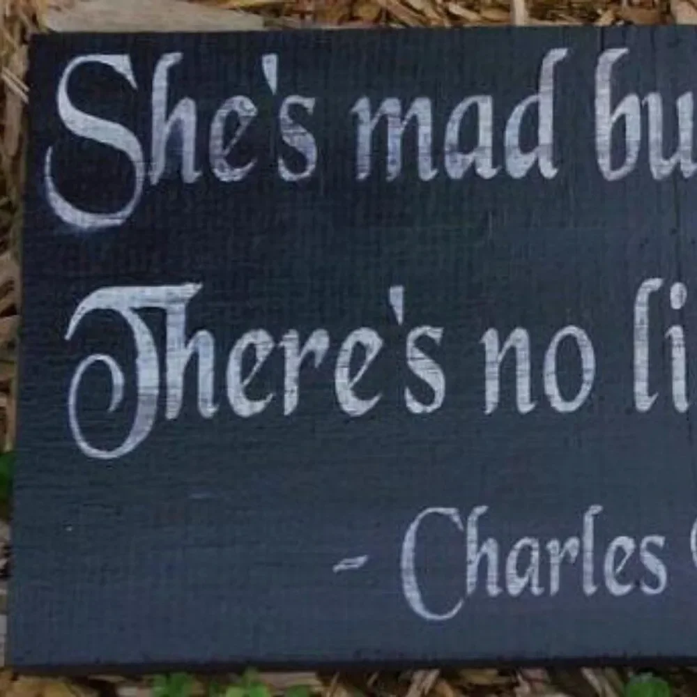 Witches sign She's mad but magic no lie in her fire witchcraft Halloween decor